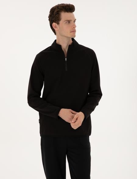 Siyah Regular Fit Sweatshirt - 50313749017