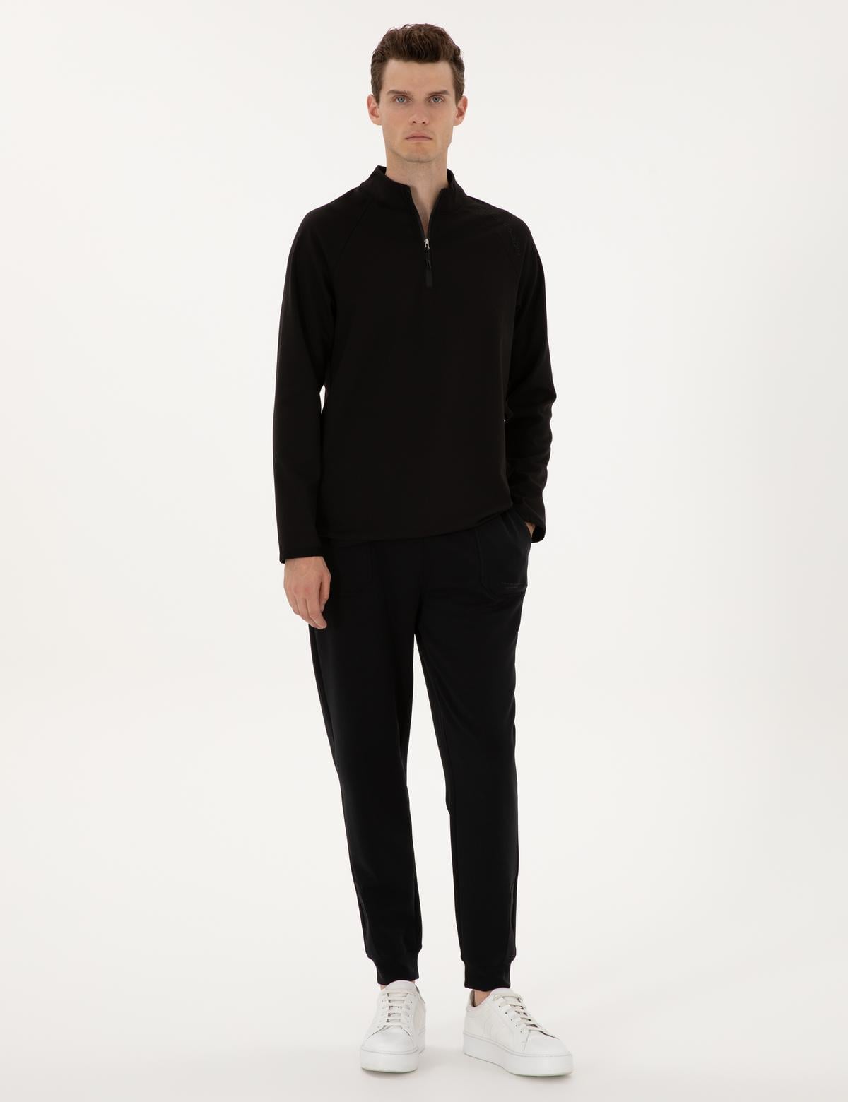 Siyah Regular Fit Sweatshirt - 50313749017