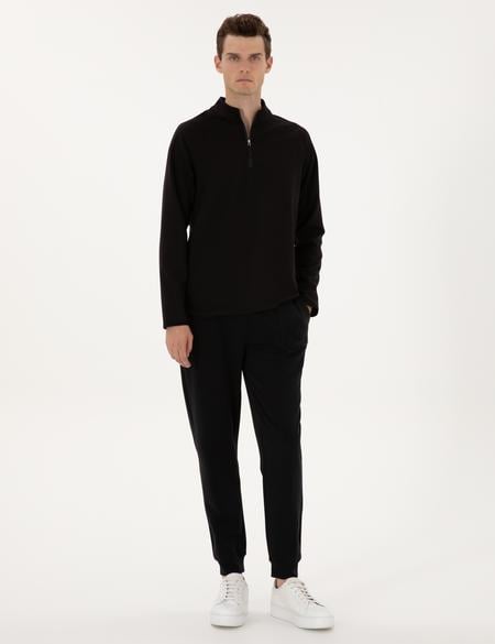 Siyah Regular Fit Sweatshirt - 50313749017