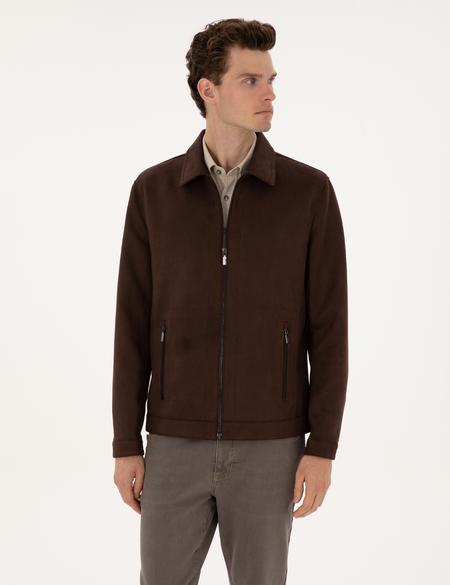 Kahverengi Suni Deri Ceket - 50318152010