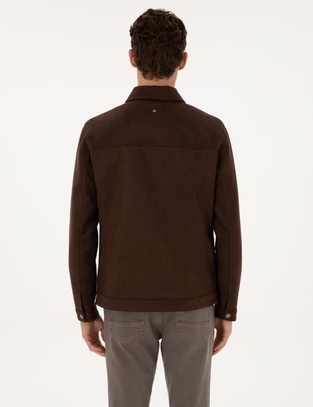 Kahverengi Suni Deri Ceket - 50318152010