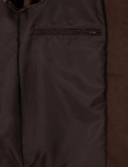 Kahverengi Suni Deri Ceket - 50318152010