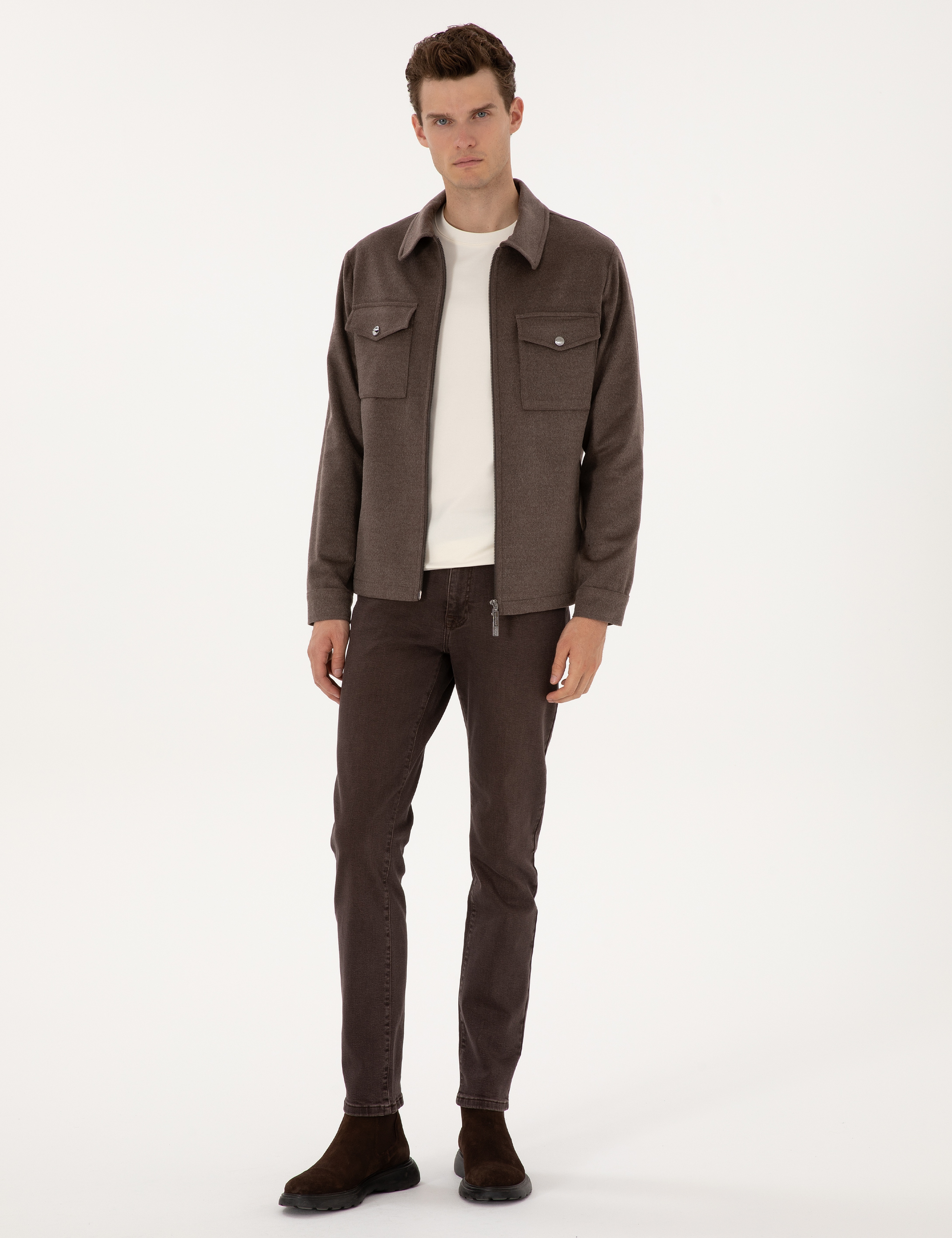 Vizon Regular Fit Fermuarlı Ceket - Image 4
