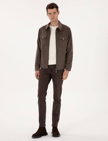 Vizon Regular Fit Fermuarlı Ceket - 50316426107