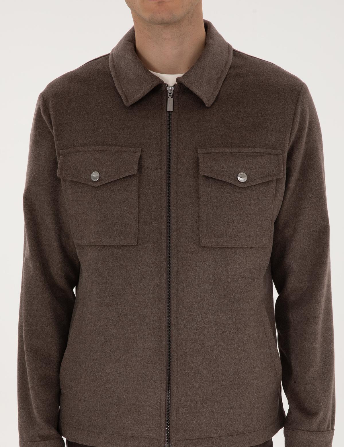 Vizon Regular Fit Fermuarlı Ceket - 50316426107