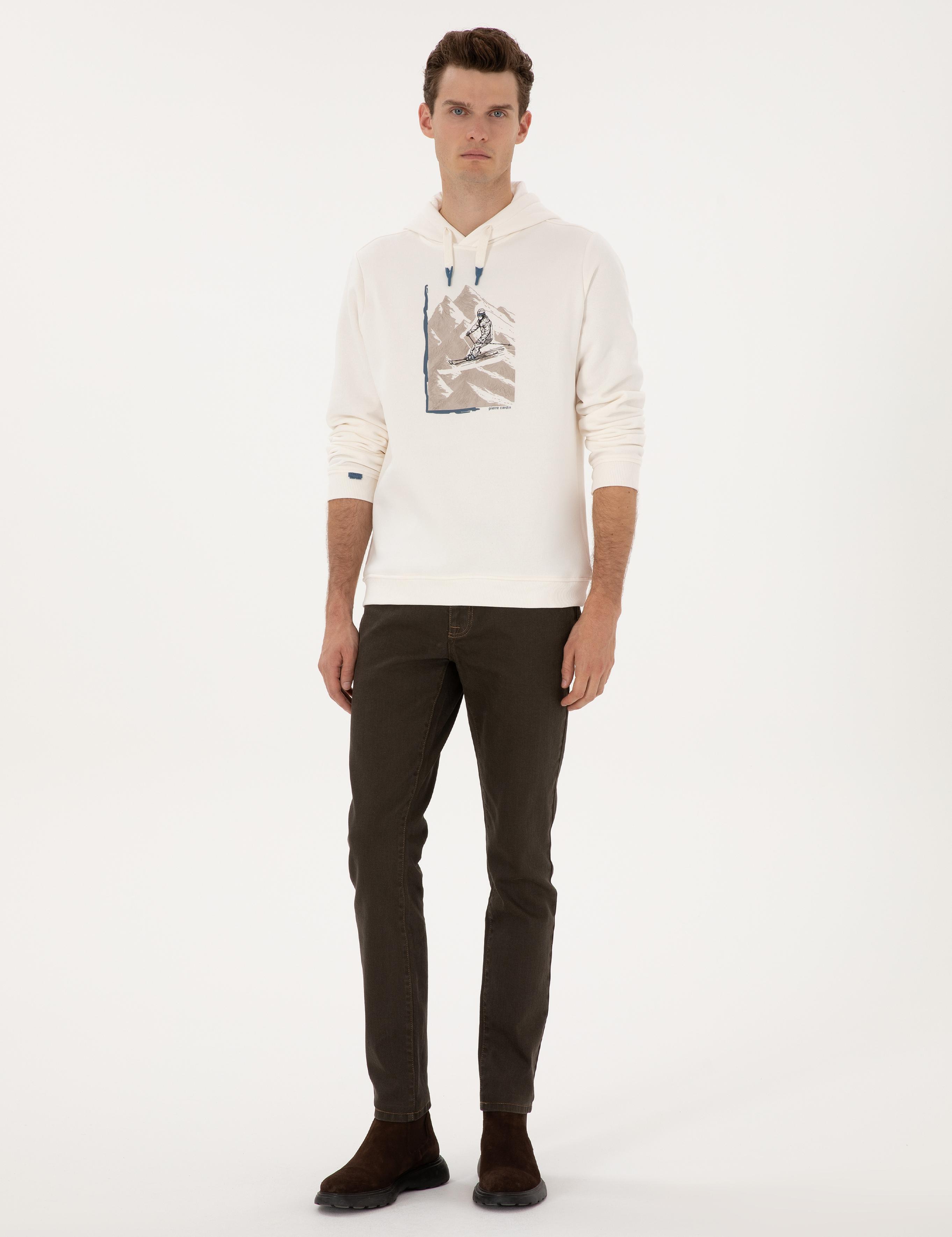 Ekru Regular Fit Sweatshirt