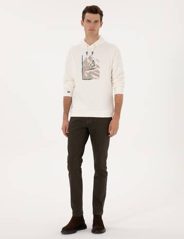 Ekru Regular Fit Sweatshirt