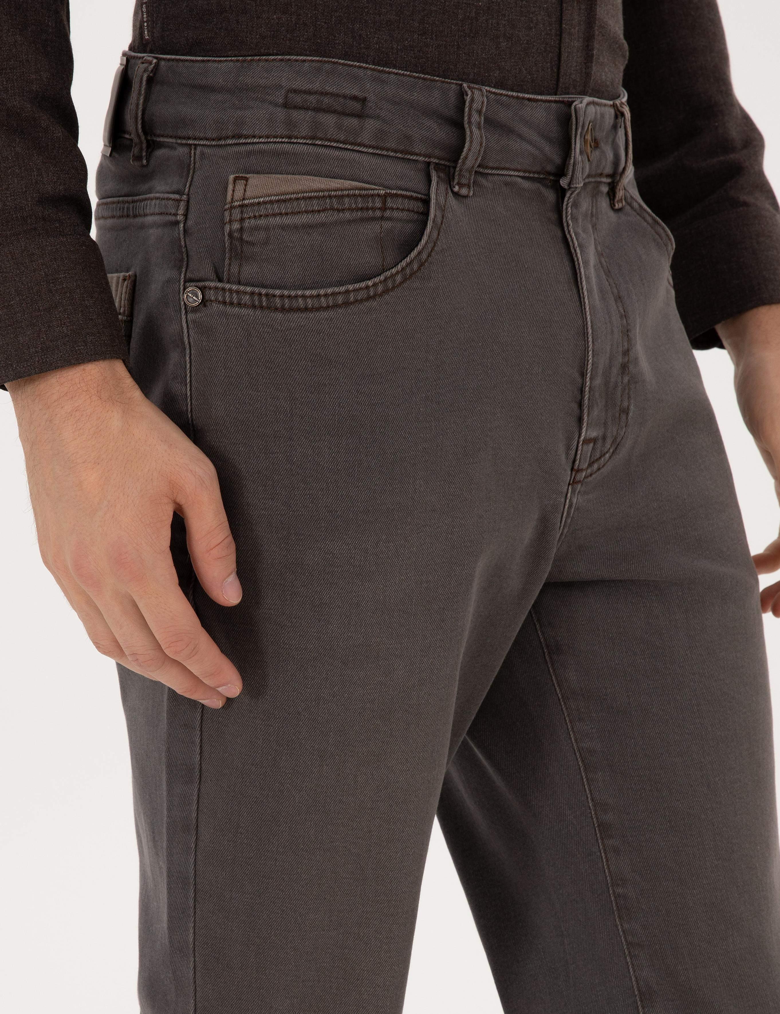 Kahverengi Slim Fit Jean Pantolon