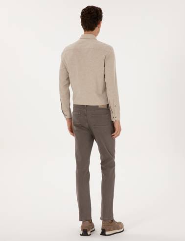 Bej Slim Fit Jean Pantolon
