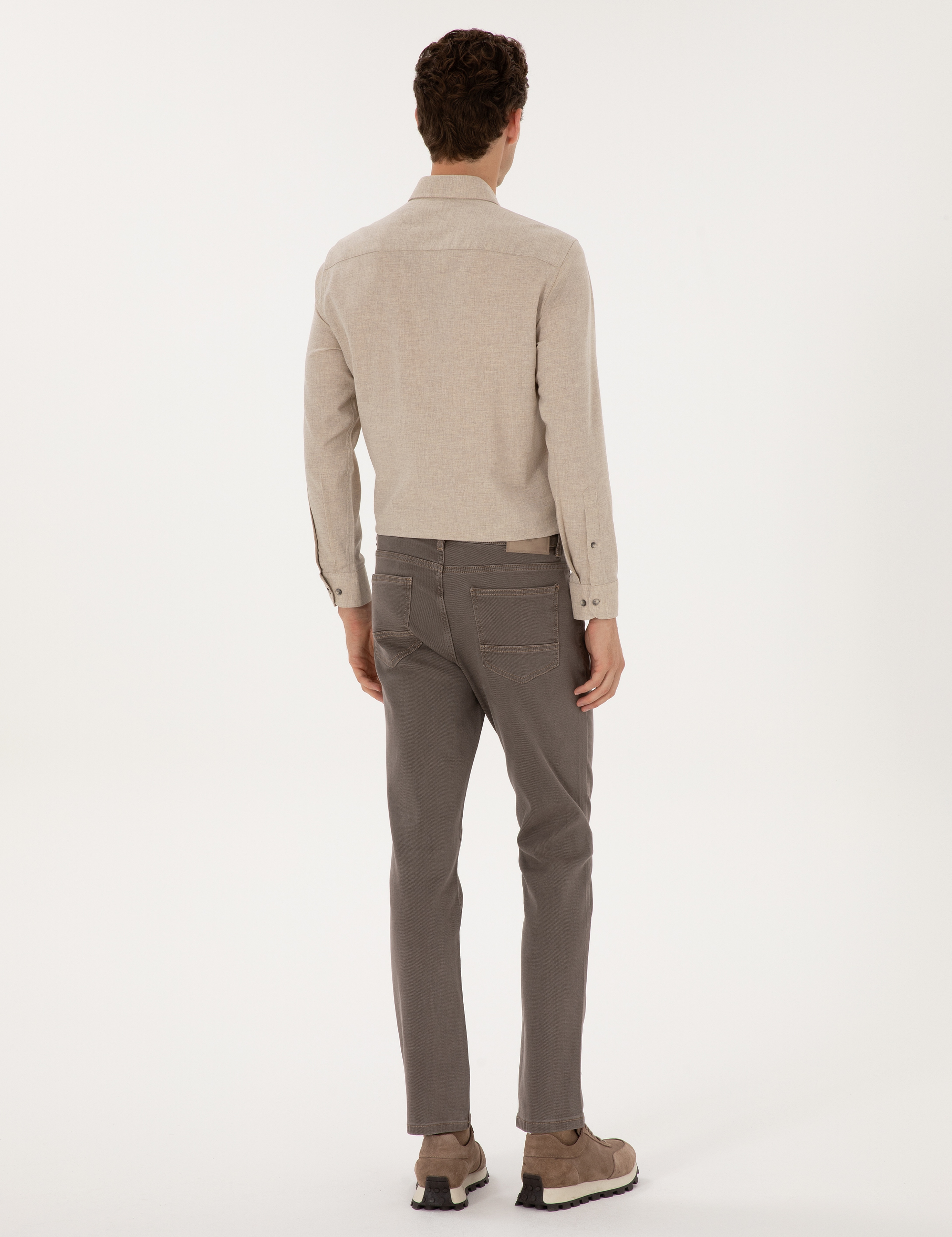 Bej Slim Fit Jean Pantolon - Image 4
