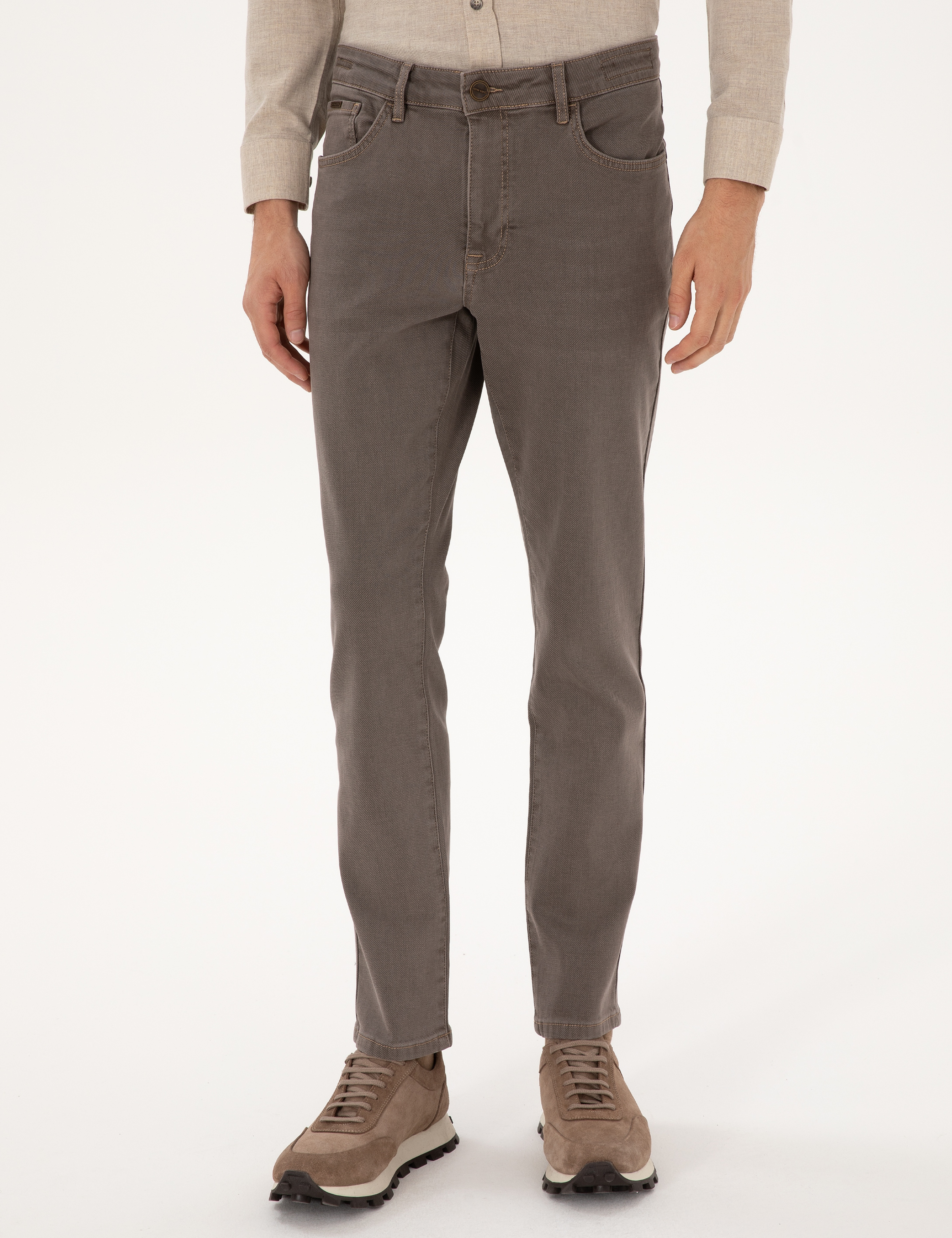 Bej Slim Fit Jean Pantolon