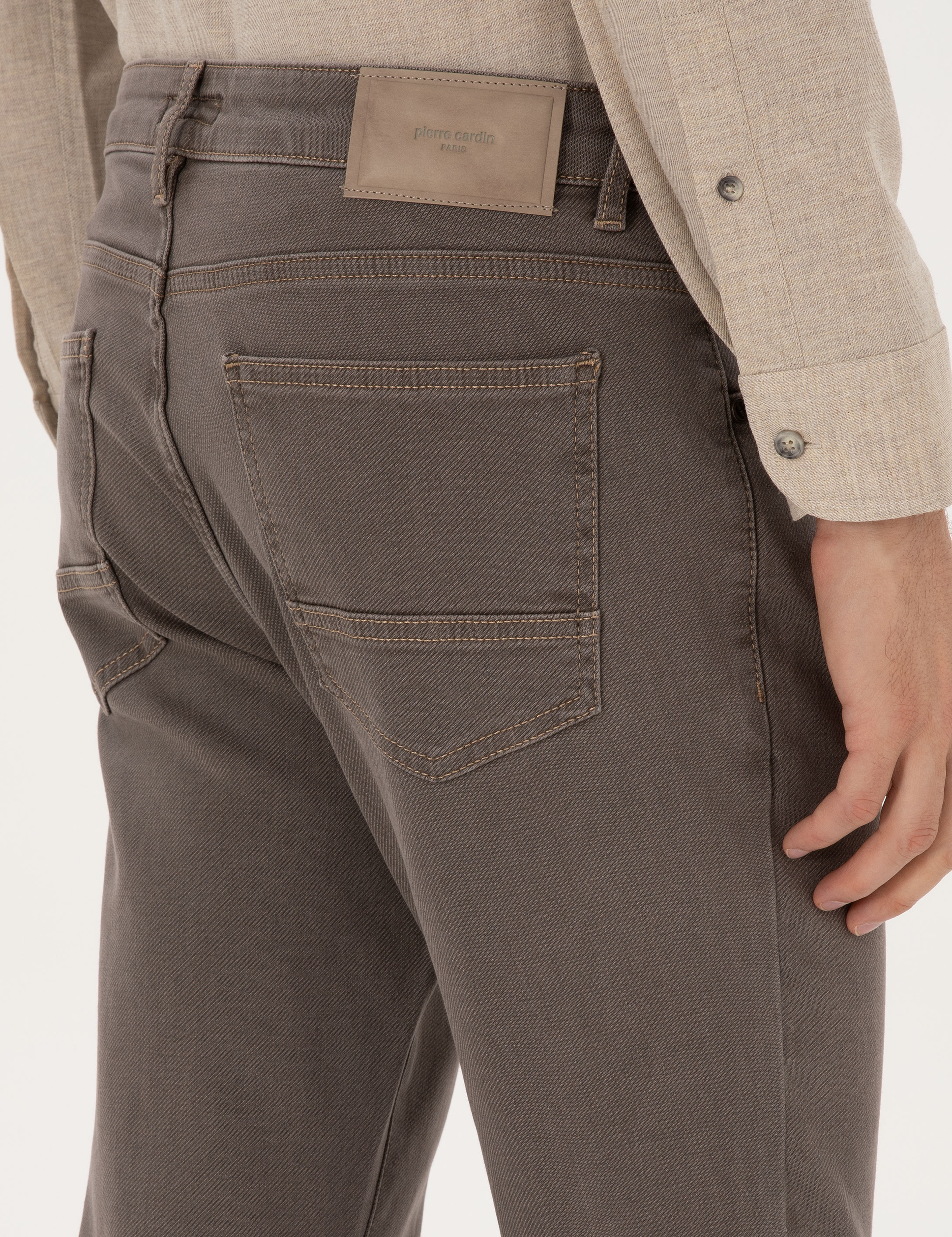 Bej Slim Fit Jean Pantolon - Image 6