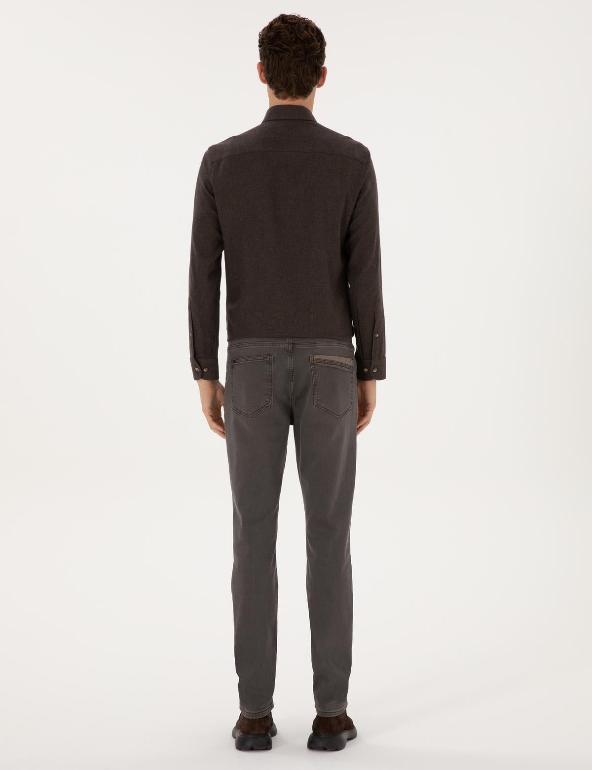 Kahverengi Slim Fit Jean Pantolon - 50315250002