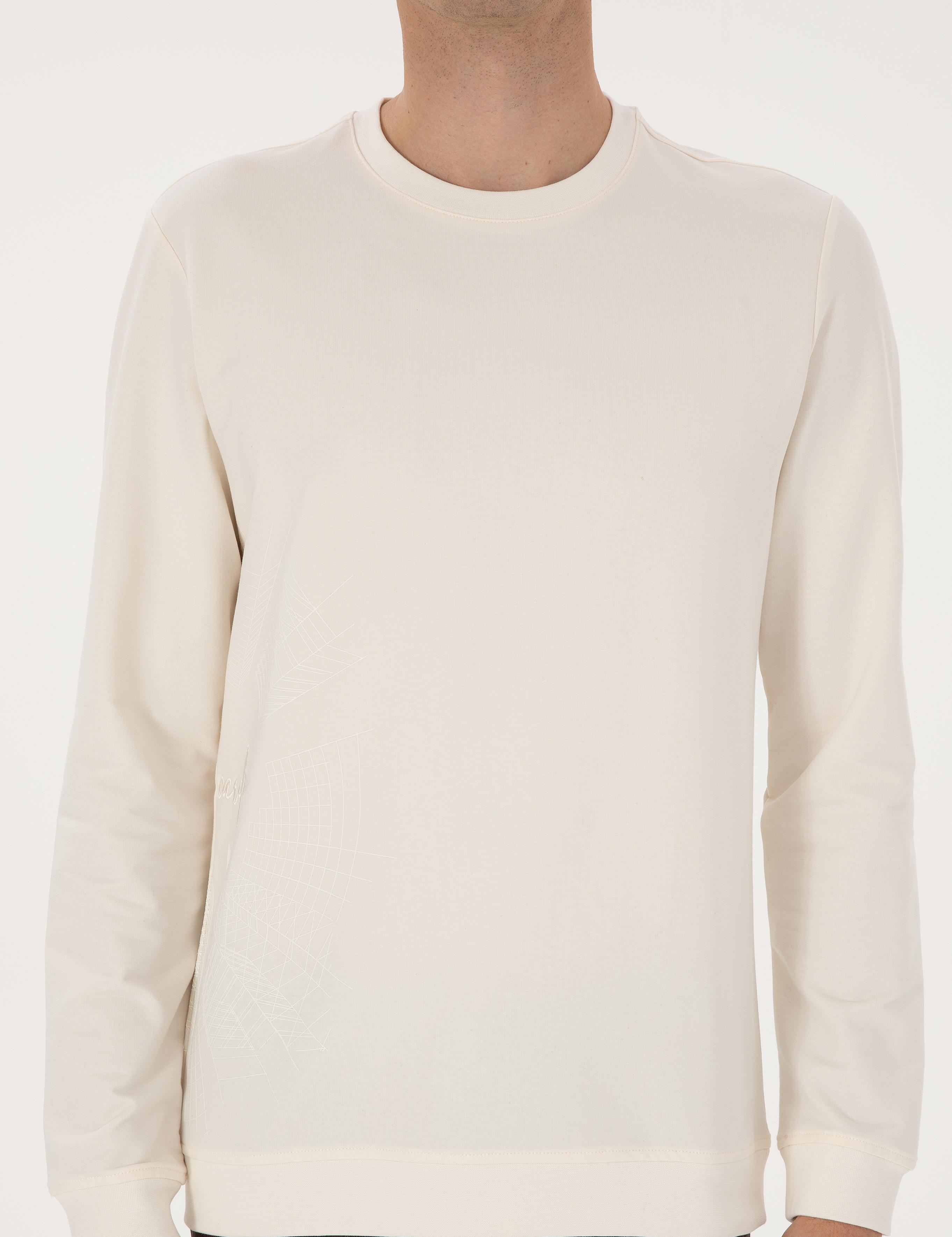 Ekru Regular Fit Sweatshirt