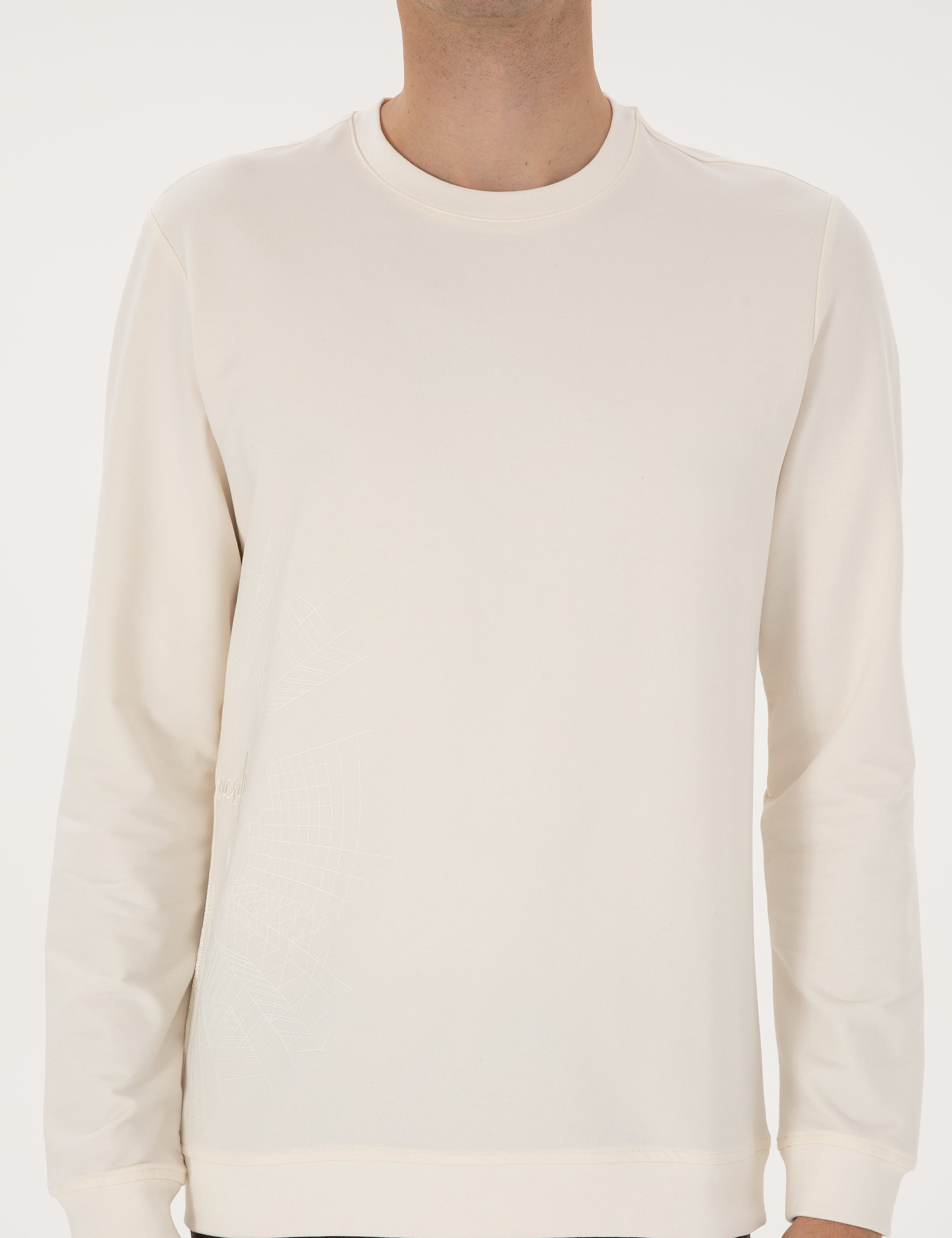 Ekru Regular Fit Sweatshirt