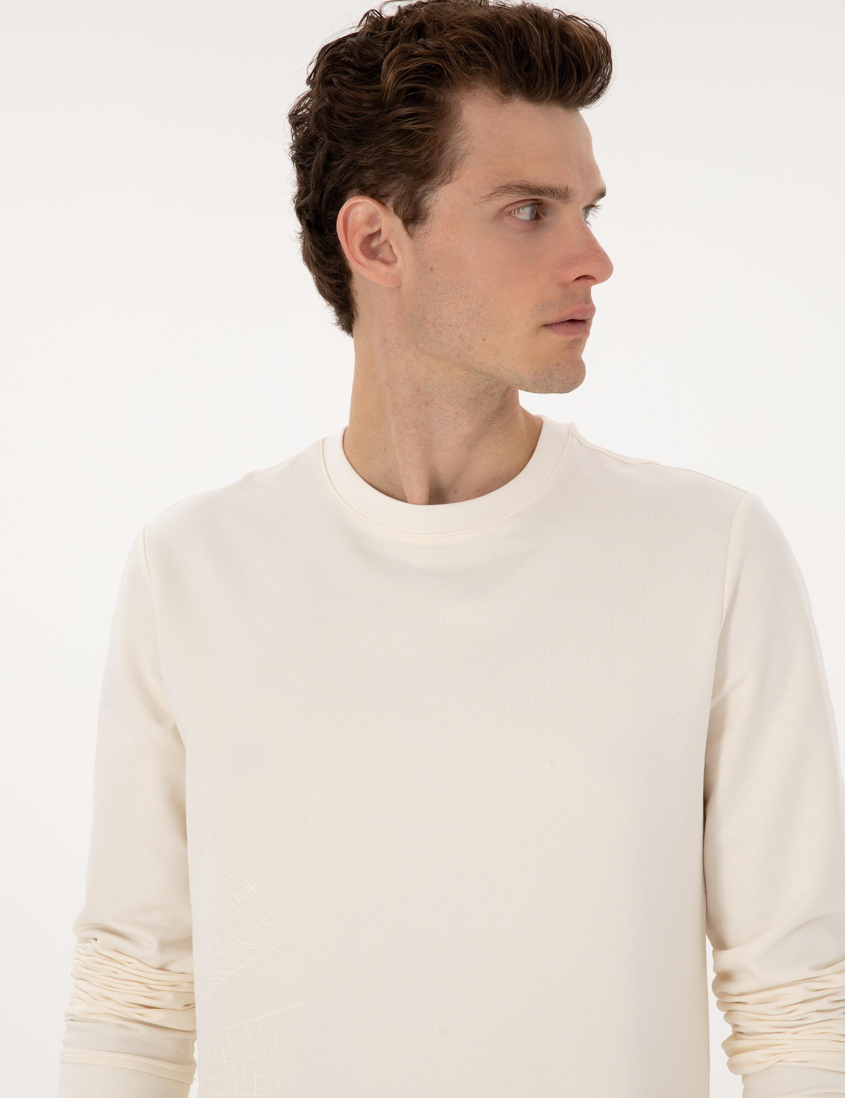 Ekru Regular Fit Sweatshirt