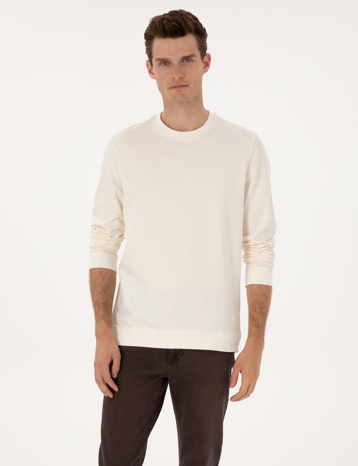 Ekru Regular Fit Sweatshirt