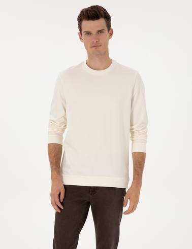 Ekru Regular Fit Sweatshirt