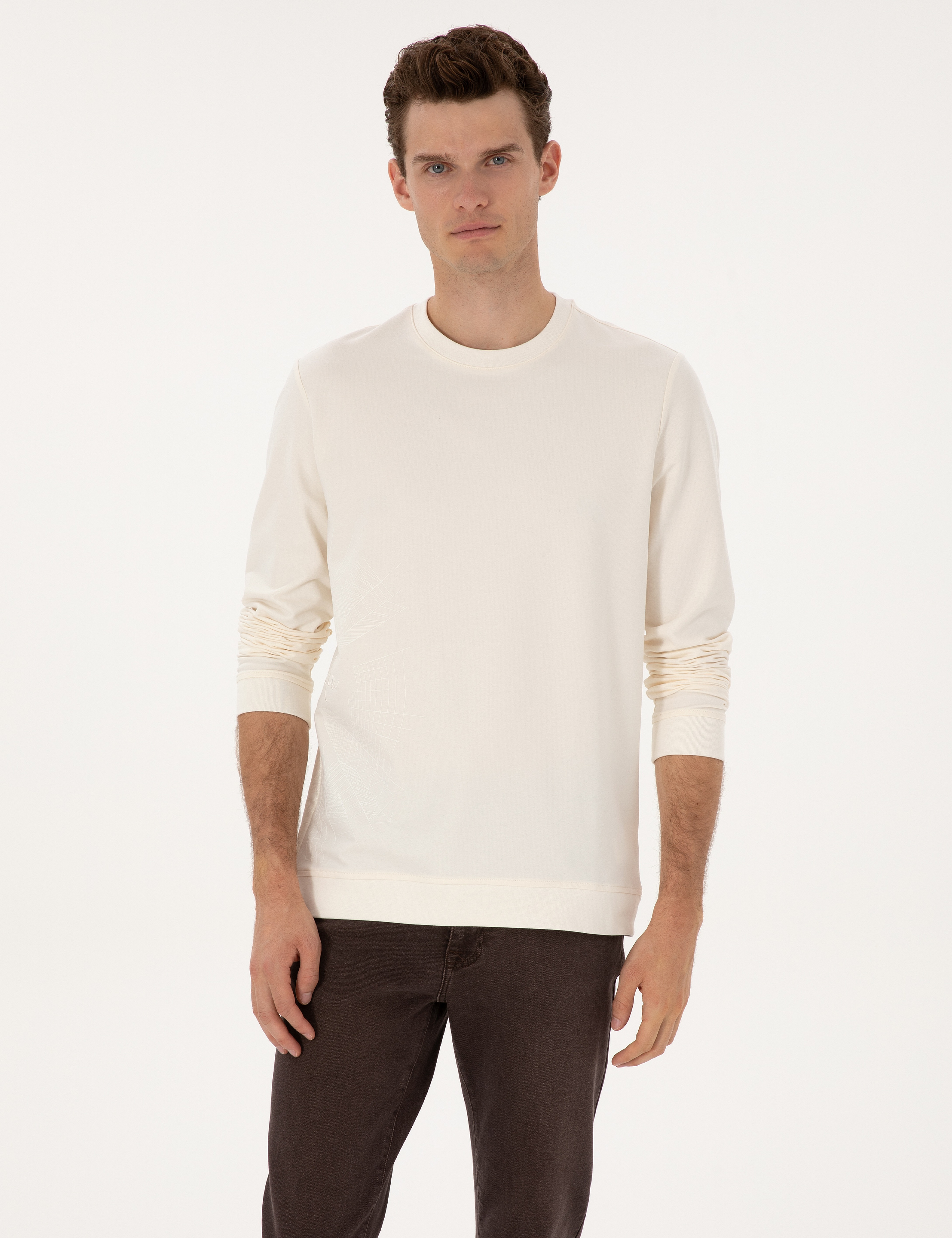 Ekru Regular Fit Sweatshirt - Image 1