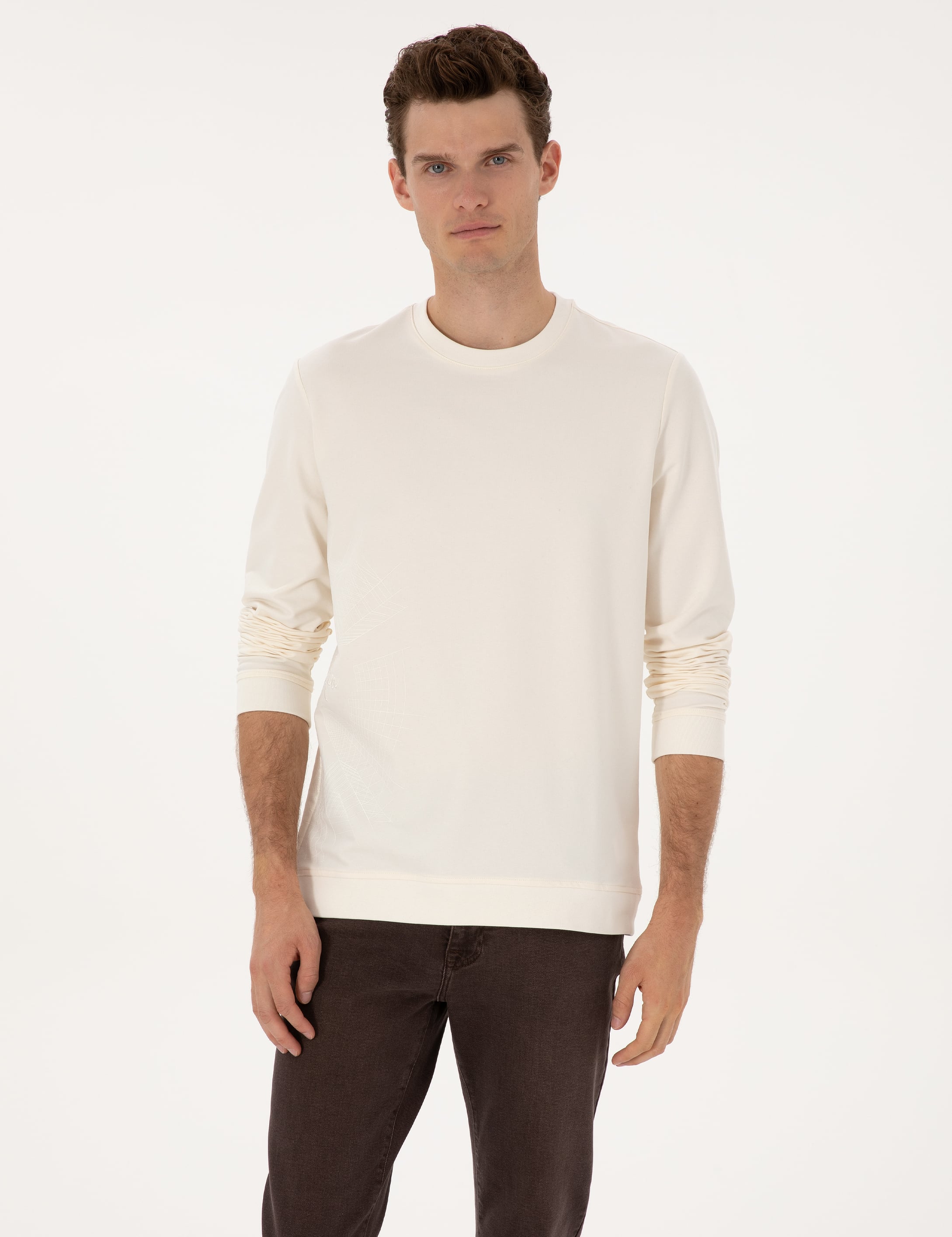 Ekru Regular Fit Sweatshirt