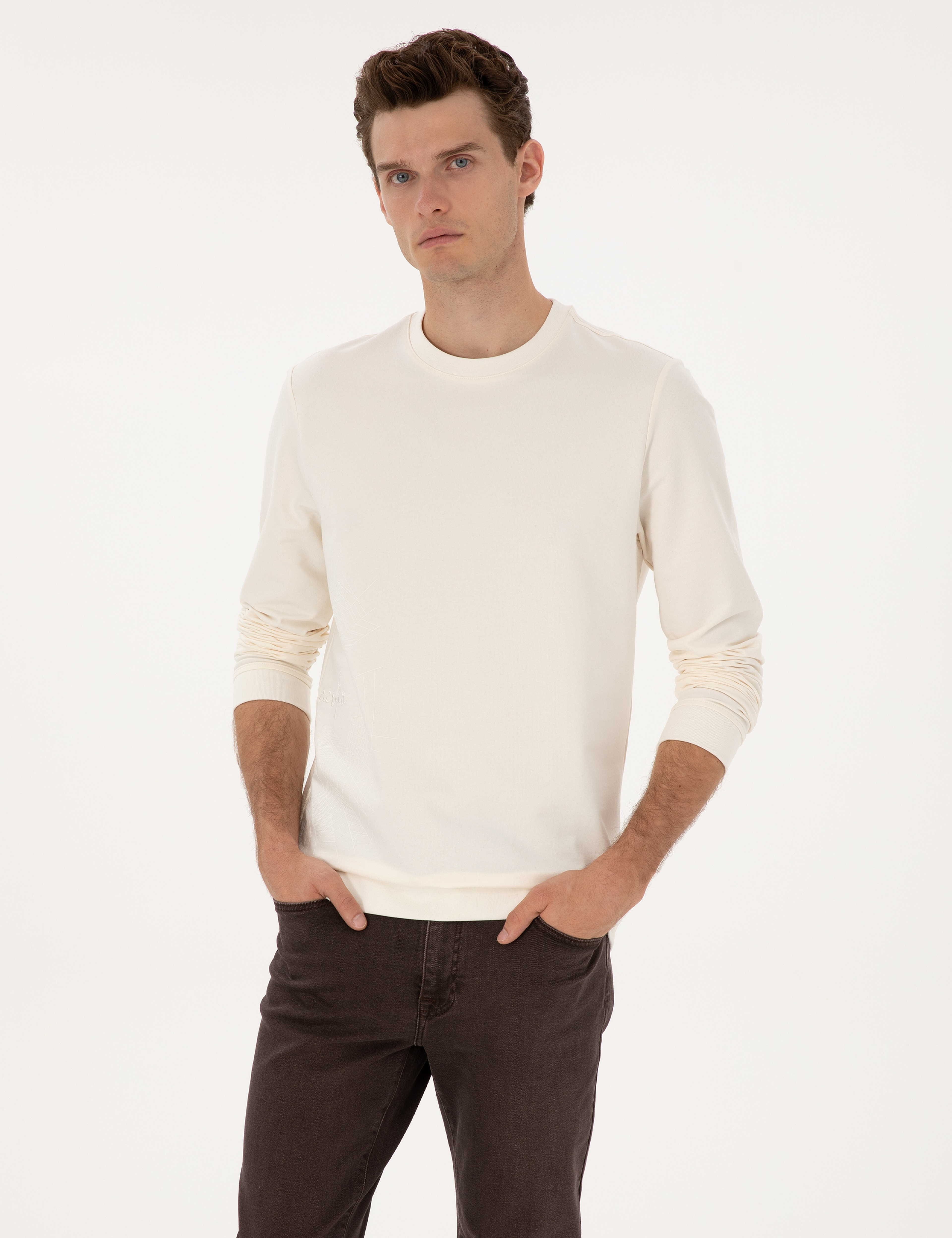 Ekru Regular Fit Sweatshirt - Image 3