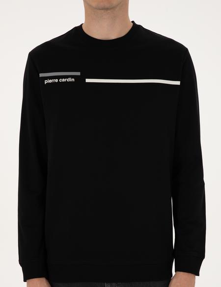 Siyah Regular Fit Bisiklet Yaka Sweatshirt - 50317675007