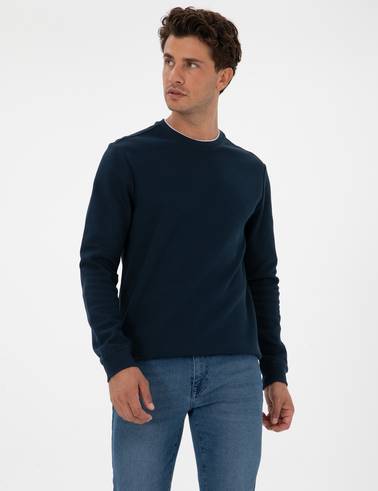 Lacivert Regular Fit Sweatshirt