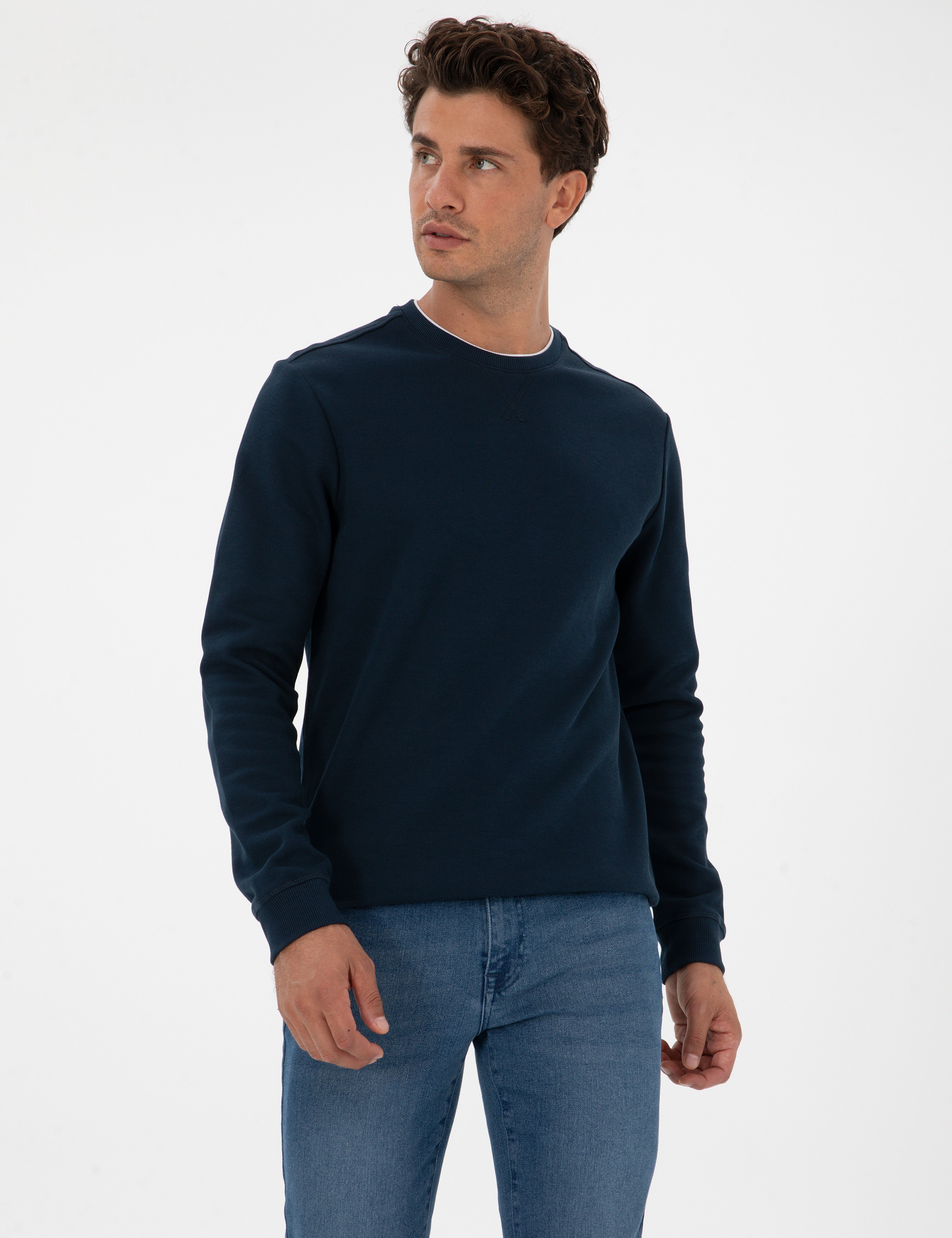Lacivert Regular Fit Sweatshirt