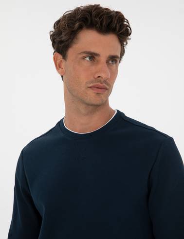 Lacivert Regular Fit Sweatshirt