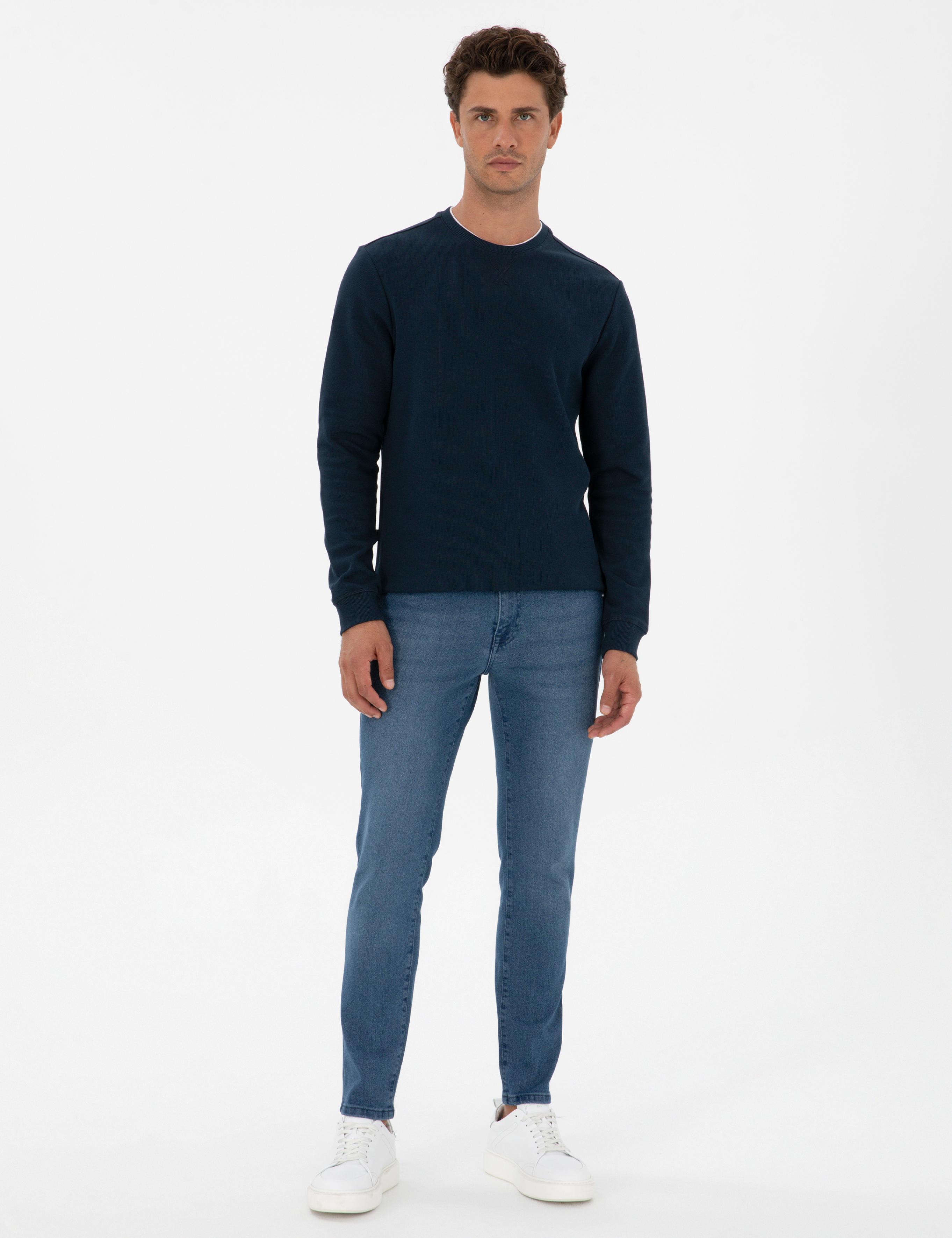 Lacivert Regular Fit Sweatshirt