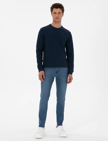 Lacivert Regular Fit Sweatshirt