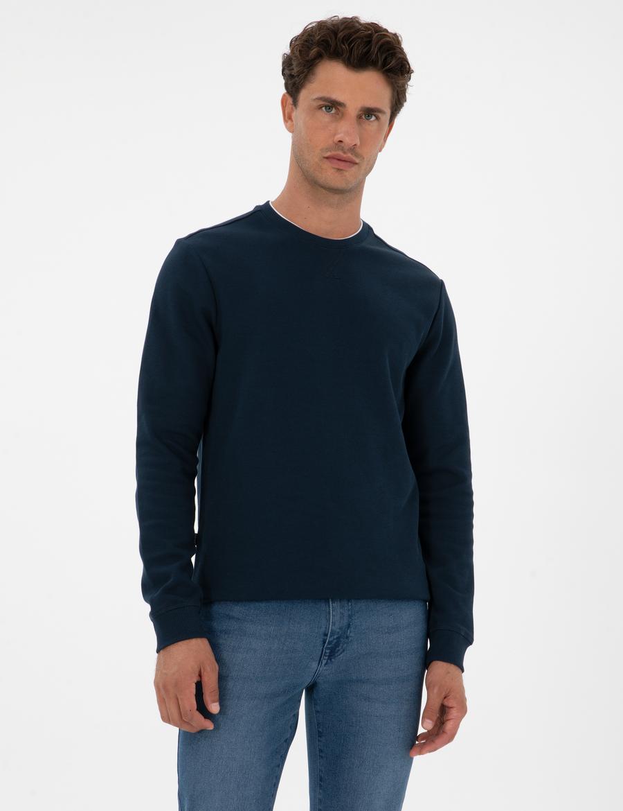 Lacivert Regular Fit Sweatshirt