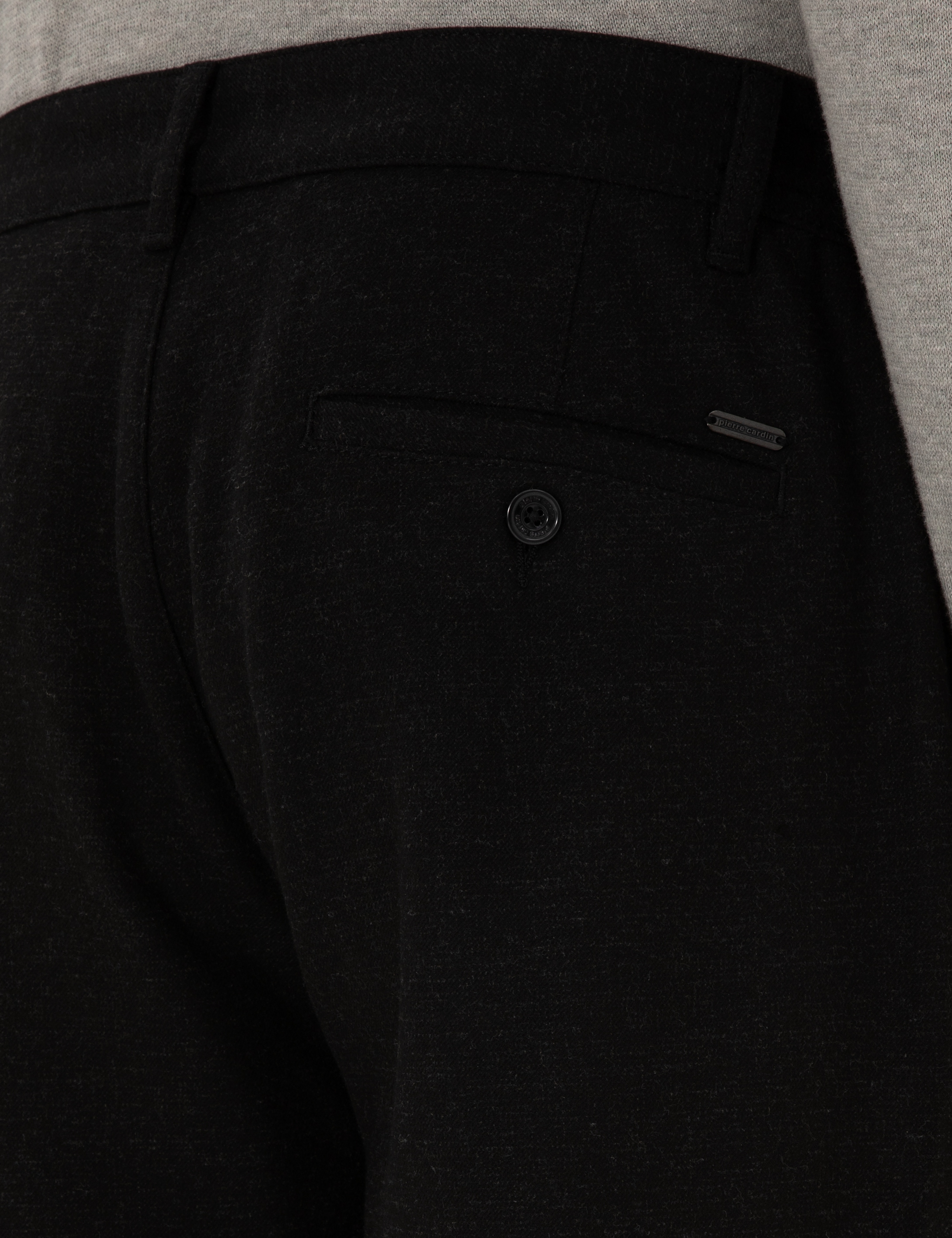 Siyah Slim Fit Kanvas Pantolon - Image 6