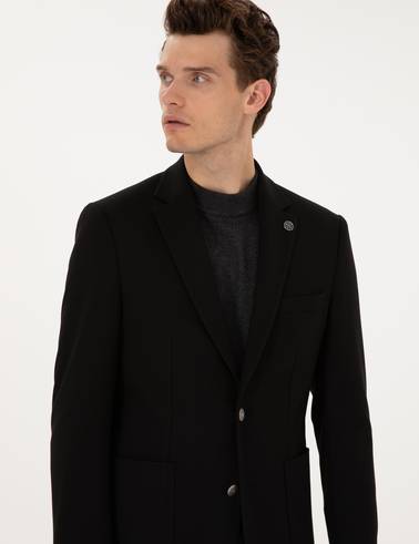 Siyah Slim Fit Ceket