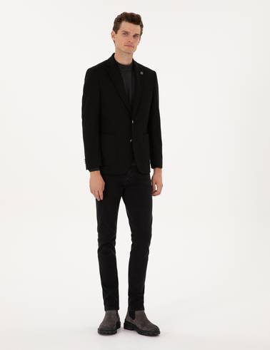 Siyah Slim Fit Ceket