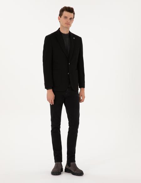 Siyah Slim Fit Ceket - 50313971089