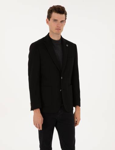 Siyah Slim Fit Ceket