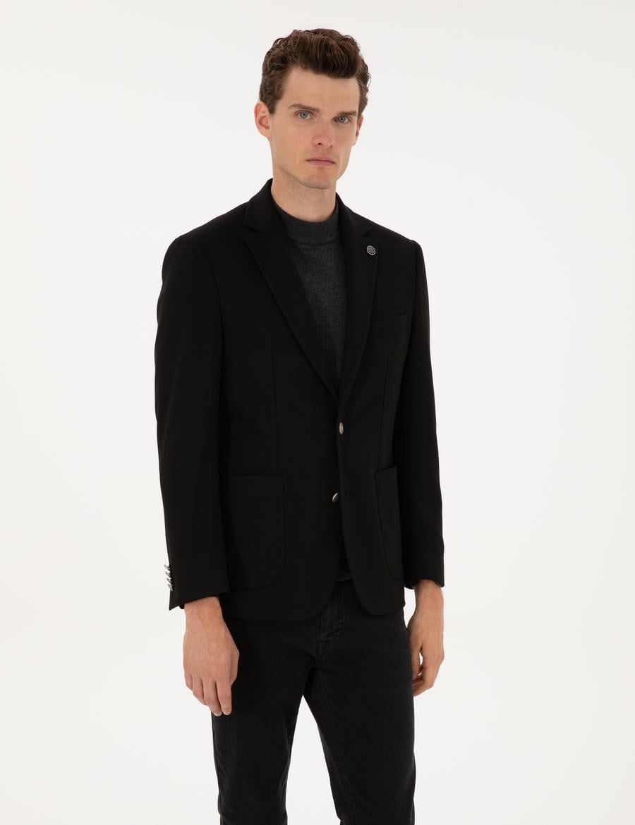 Siyah Slim Fit Ceket