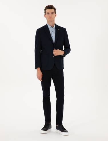 Lacivert Slim Fit Ceket