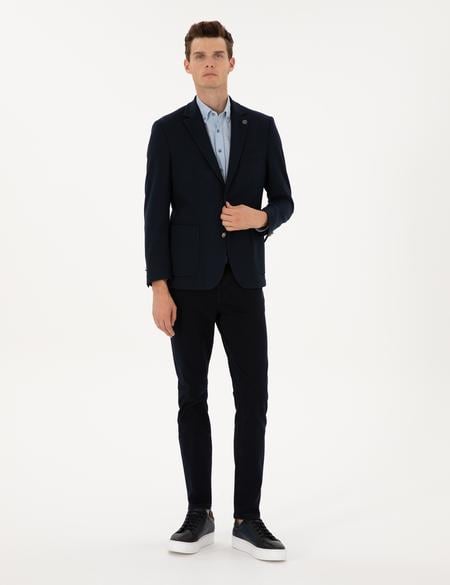 Lacivert Slim Fit Ceket - 50313971119