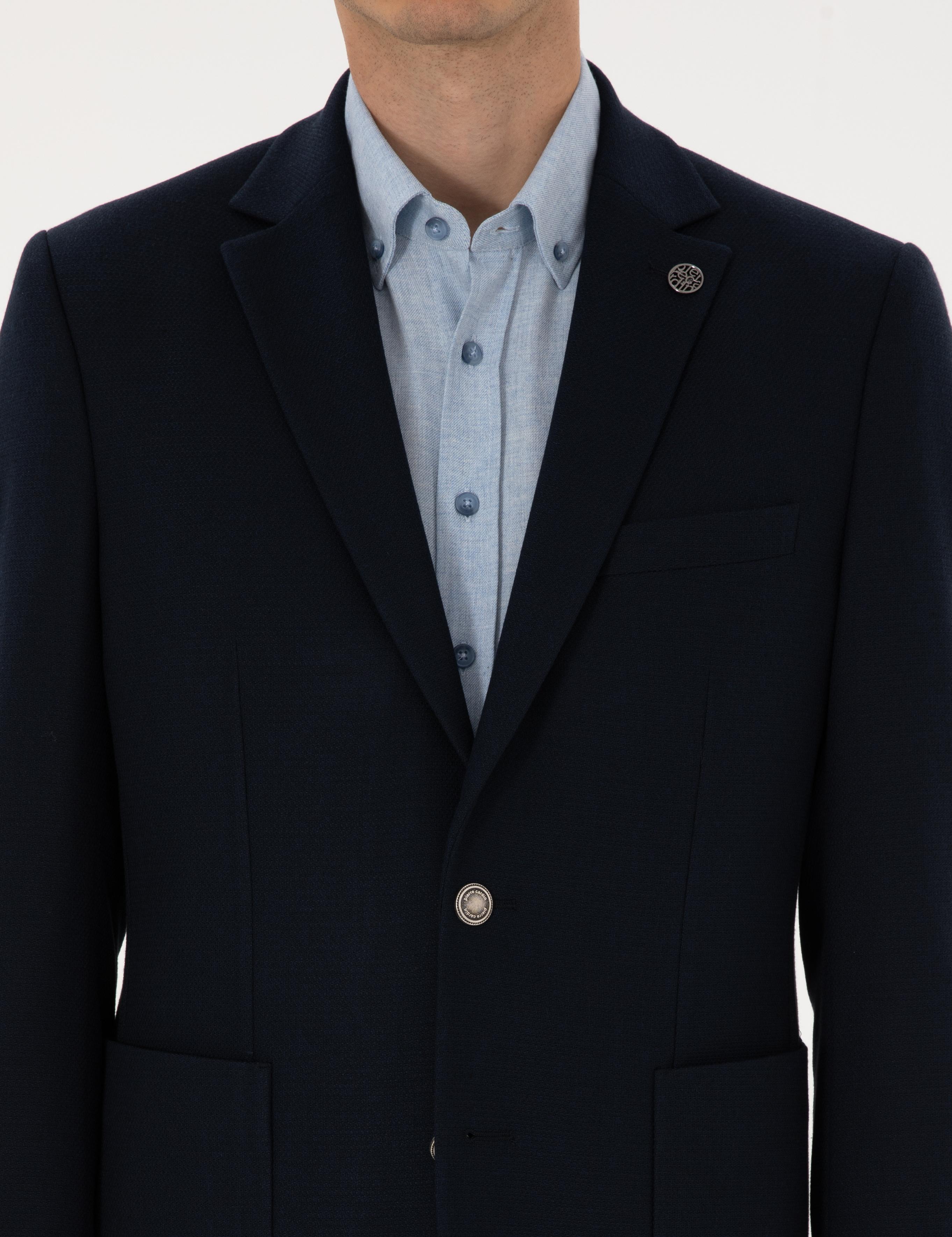 Lacivert Slim Fit Ceket