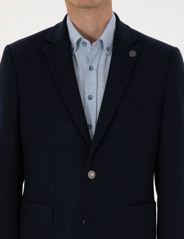 Lacivert Slim Fit Ceket