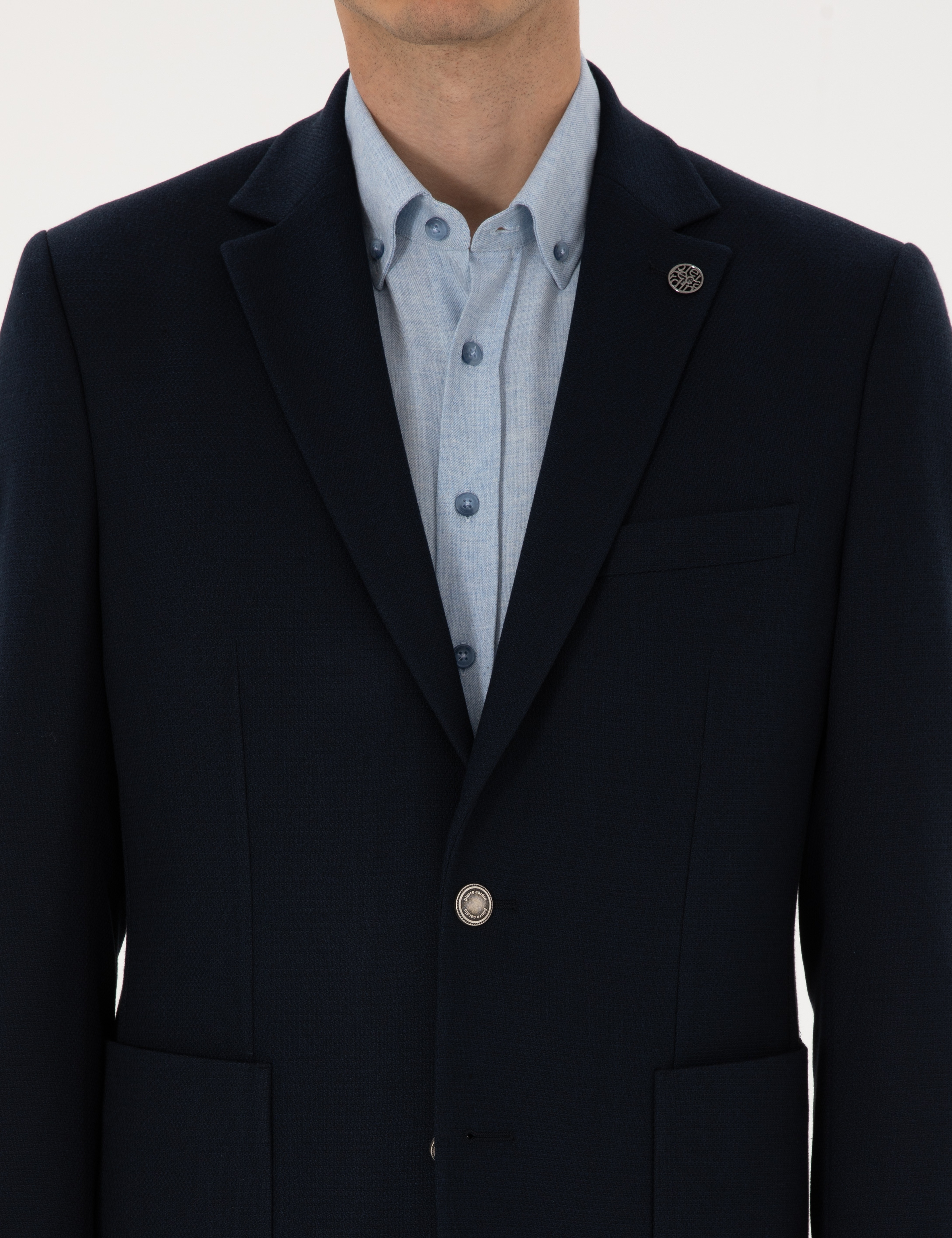 Lacivert Slim Fit Ceket - Image 7