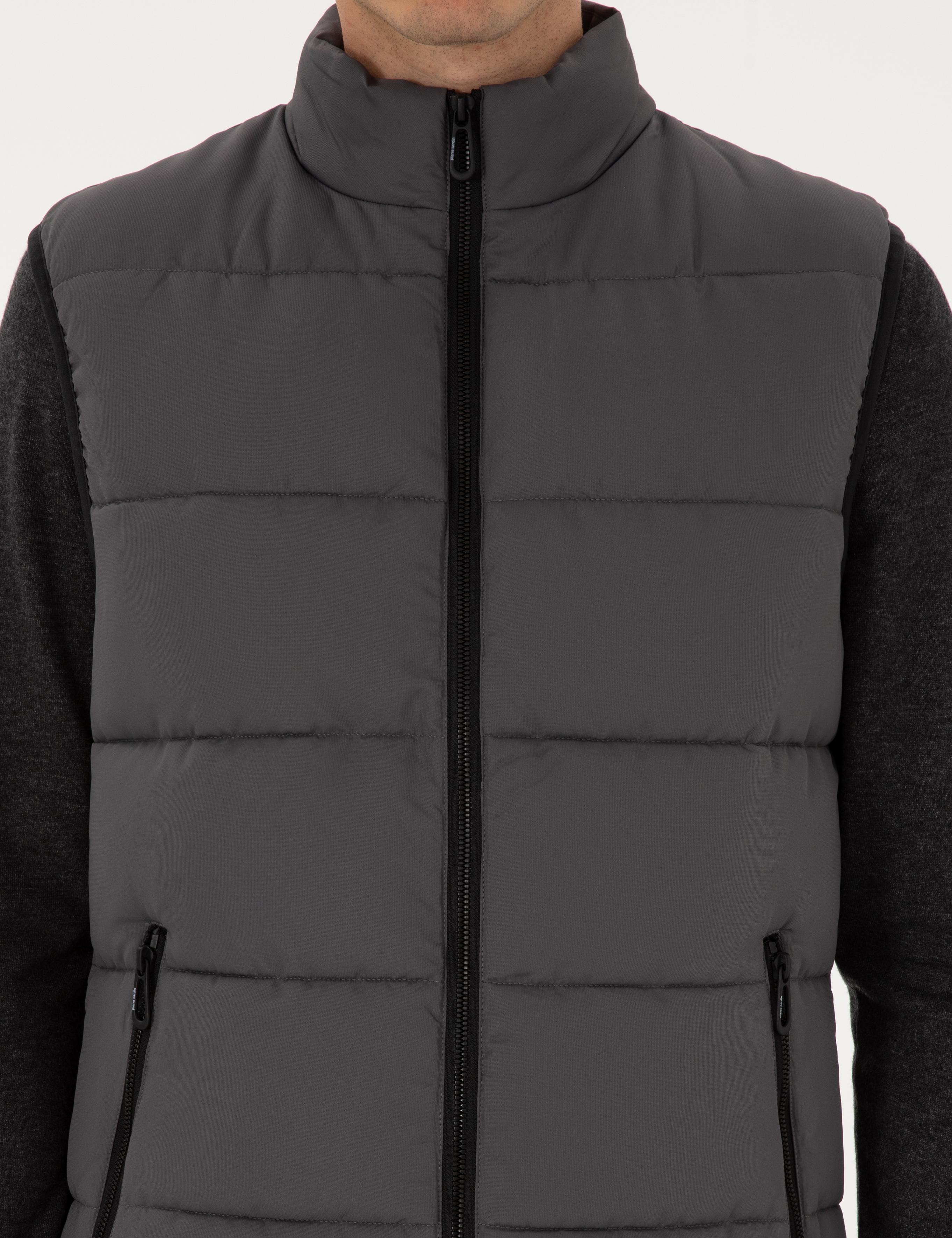 Gri Dolgulu Şişme Yelek