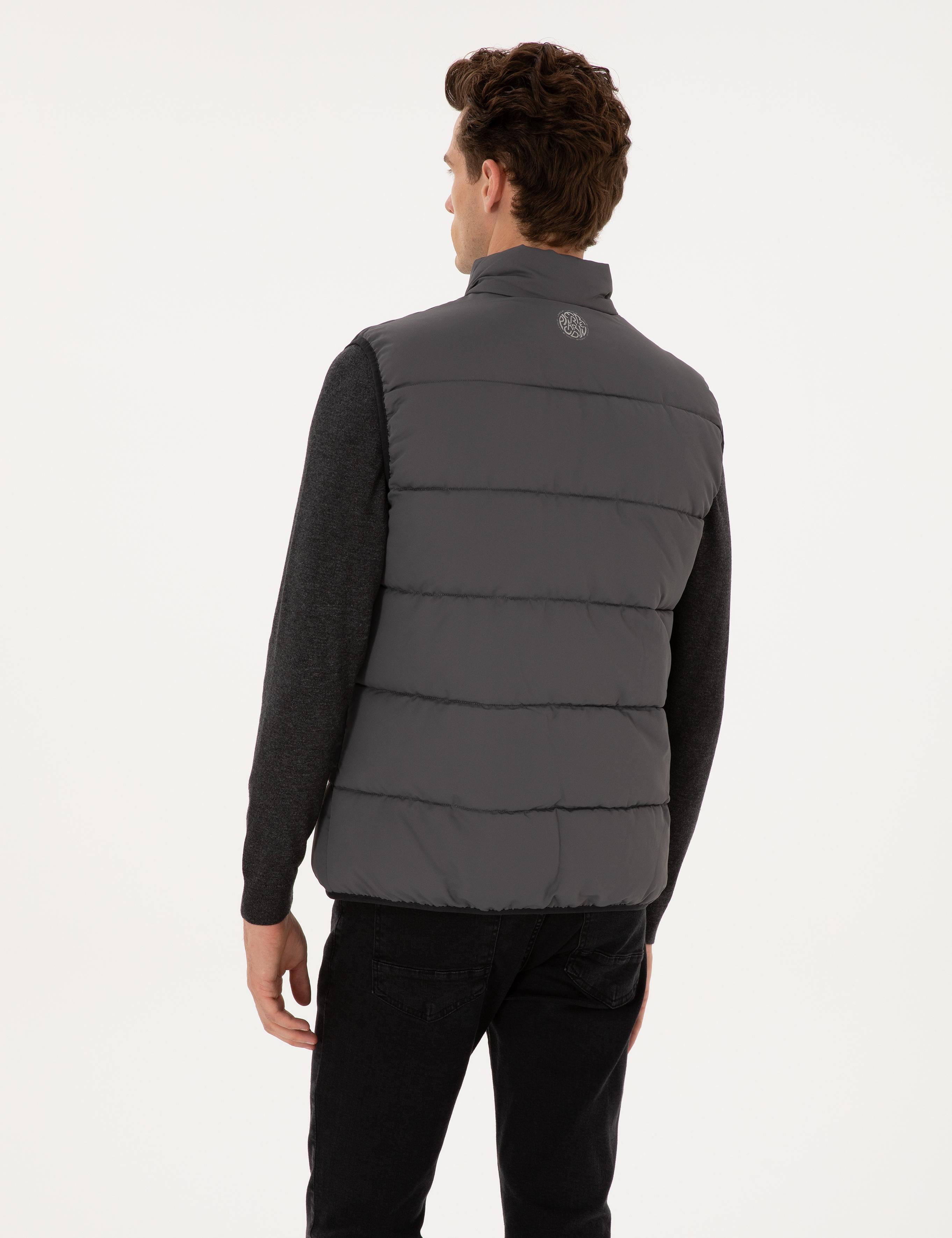 Gri Dolgulu Şişme Yelek