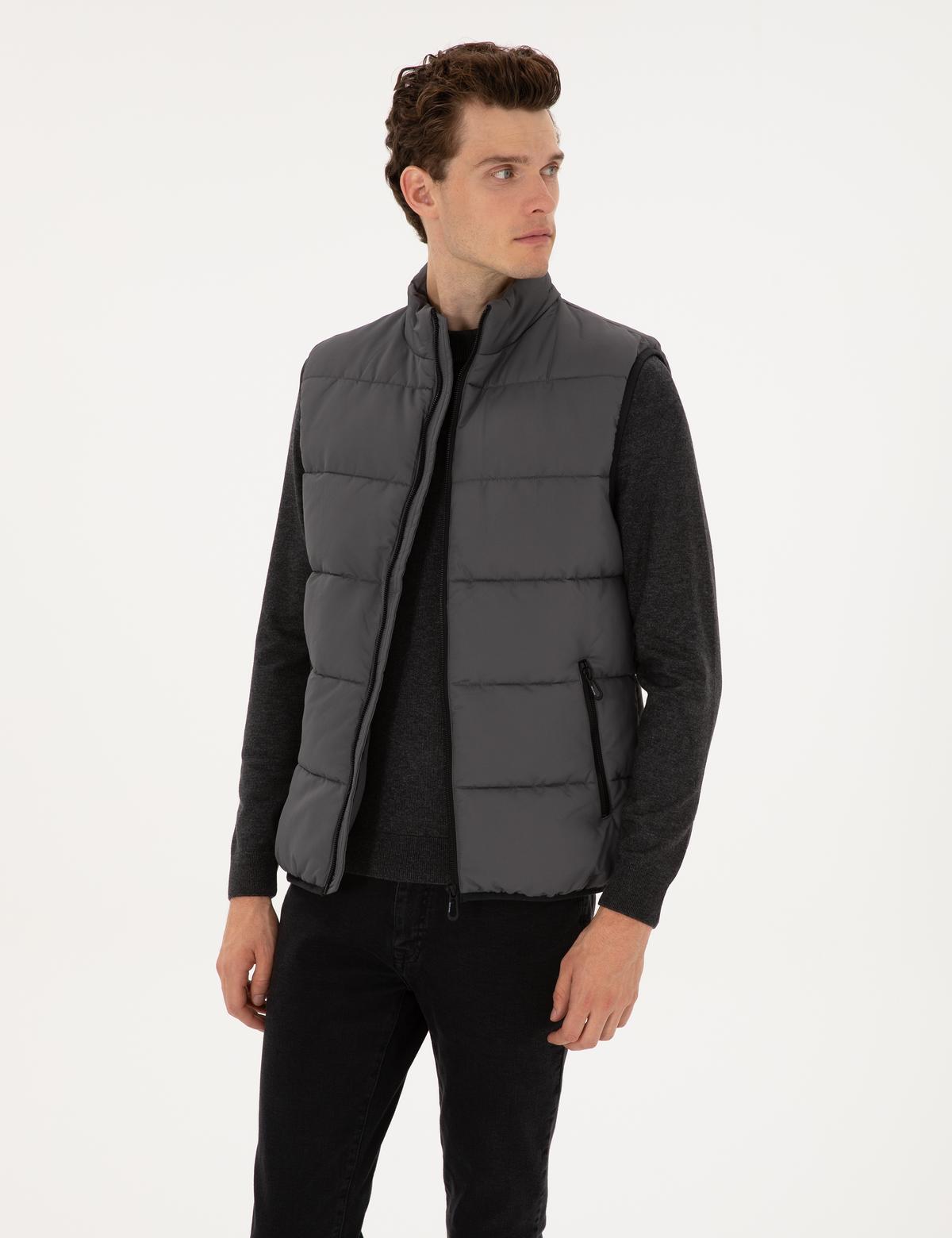 Gri Dolgulu Şişme Yelek - 50313937006