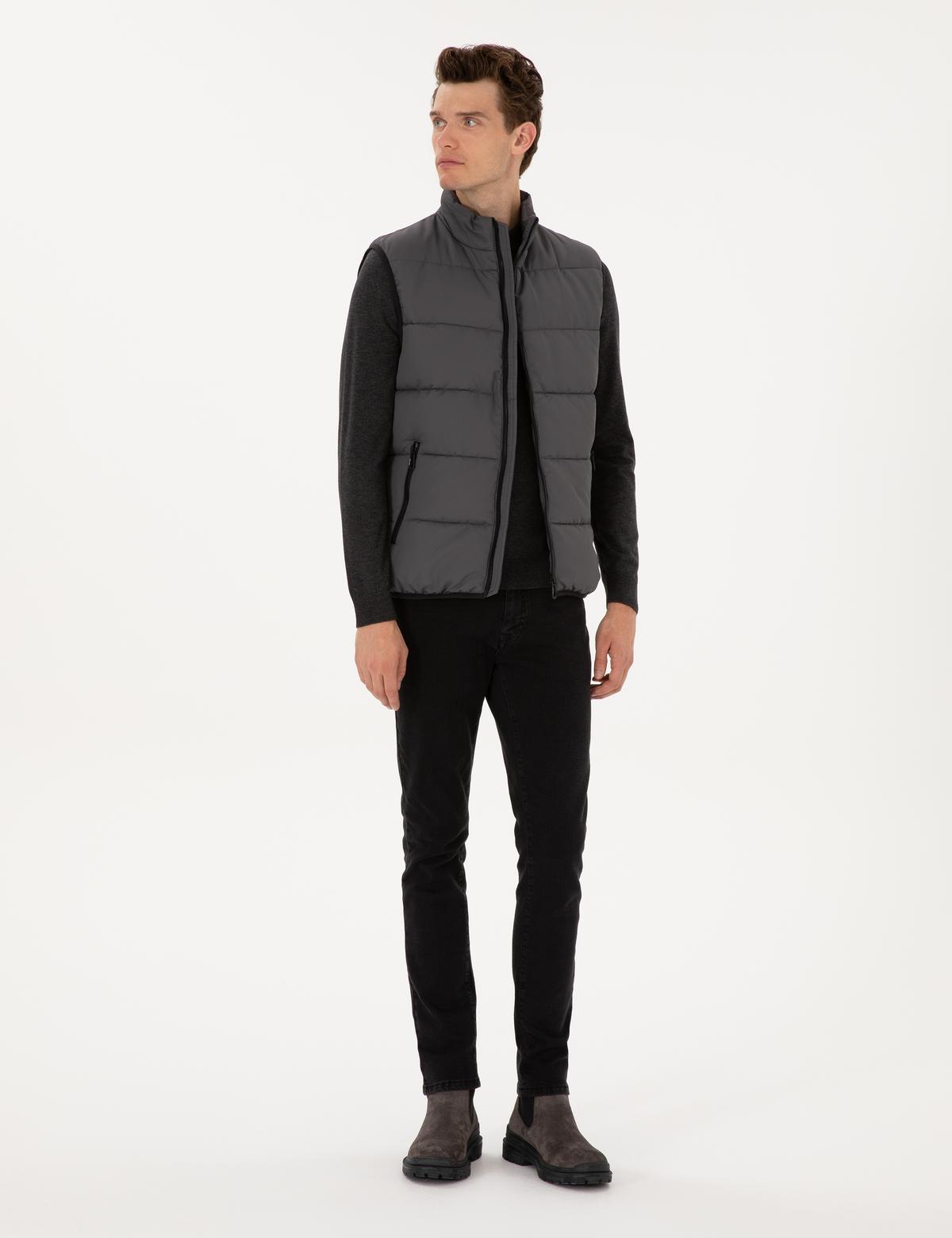 Gri Dolgulu Şişme Yelek - 50313937006