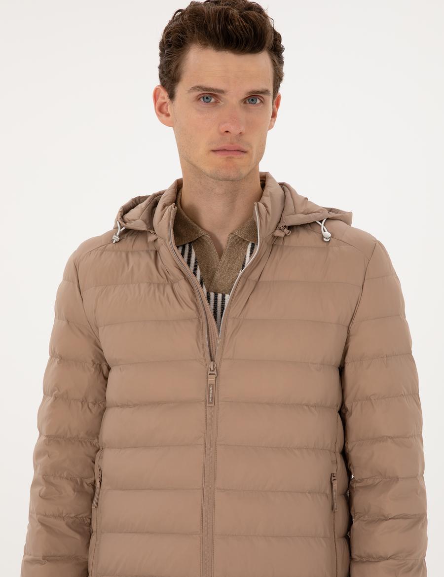 Vizon Kapitone Kapüşonlu Mont