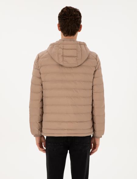 Vizon Kapitone Kapüşonlu Mont - 50310193047