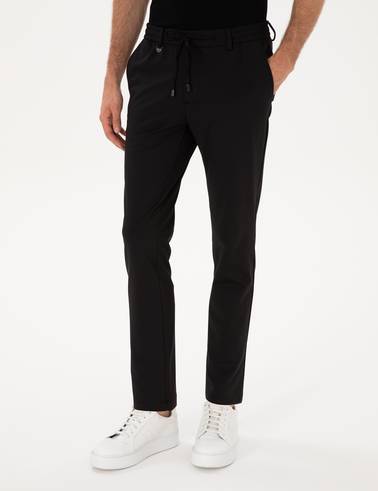 Siyah Slim Fit Klasik Jogger Pantolon